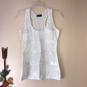 Wet Seal Sequin Accented Racerback Tank Sz Small